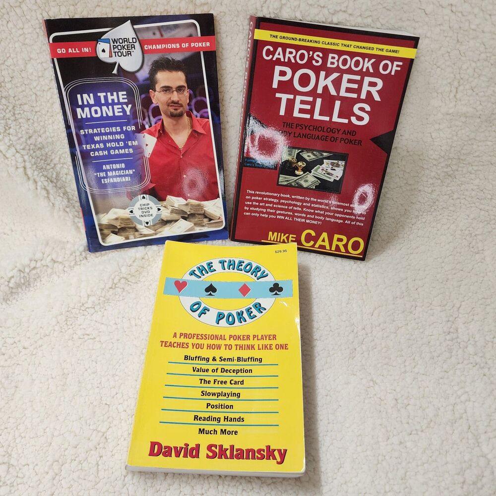3 Poker Books Bundle Theory of Poker Poker Tells Texas Hold’em Strategy